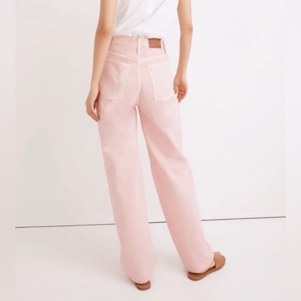 Madewell Baggy Straight Jeans | Light Pink Denim | Size 28 - Picture 2 of 6